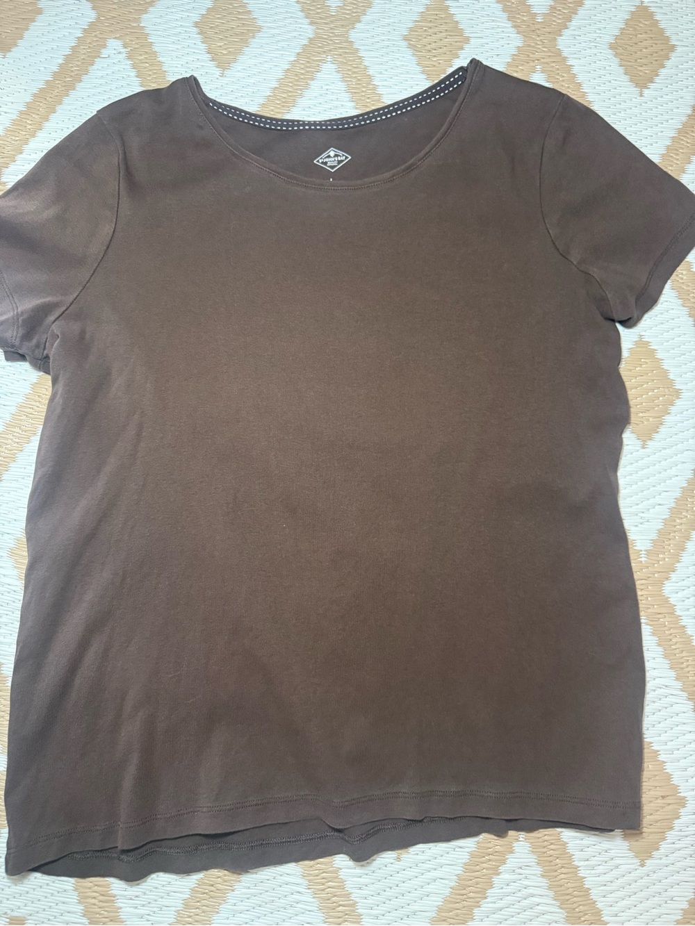 St. John's Bay Brown Short Sleeve Crewneck Tee
